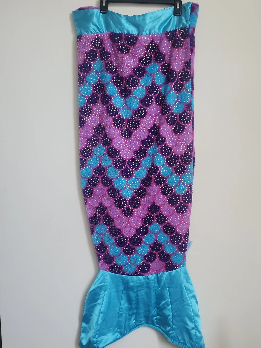 Snuggie Mermaid Tail Blanket - Purple, Turquoise & Aqua Sparkle